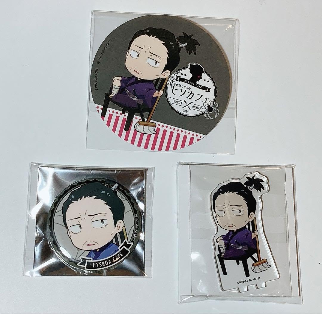 HUNTER×HUNTER アクリルスタンド 缶バッジ コースター ヒソカ HUNTER×HUNTER ハンターハンター ヒソカ 缶バッジ webくじ